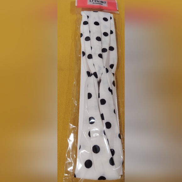 LEOPARD PRINT AND POLKA DOT BLACK & WHITE HEADBANDS - Picture 7 of 10